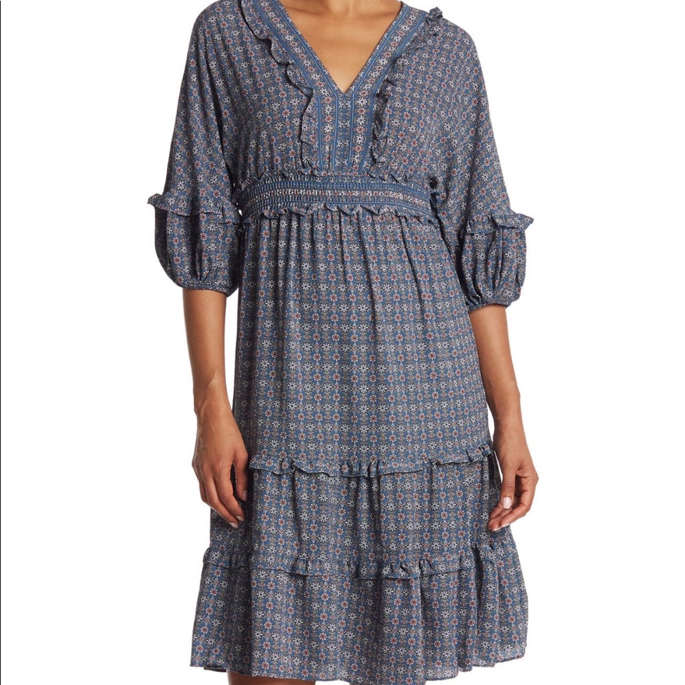 Max Studio Empire waist dress light blue.  large, NET, never worn.